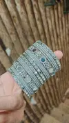 Designer Copper And Silver Touch Look Bangles Wholesale Price In Surat